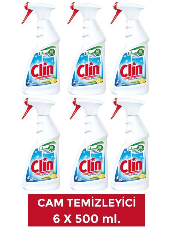 Clin 6 Adet Limon Cam Yüzey Temizleyici 500 ml - Image 1