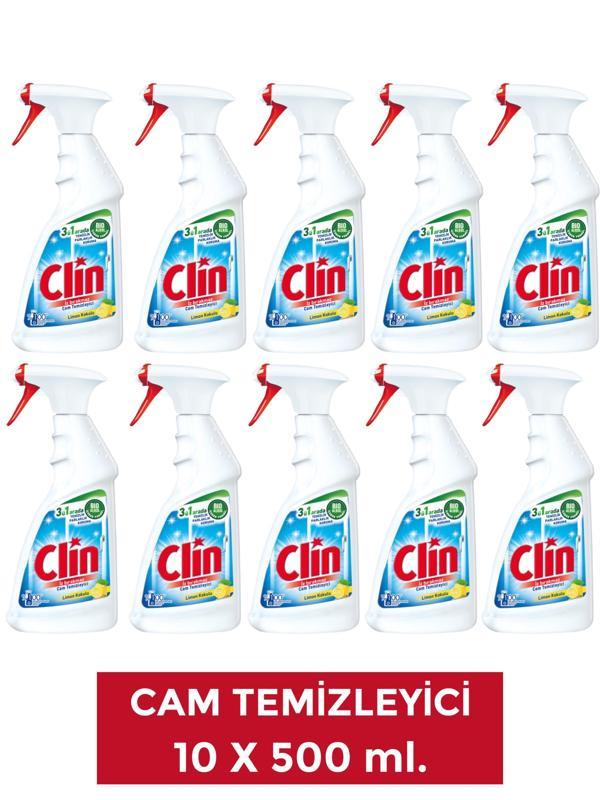Clin 10 Adet Limon Cam Yüzey Temizleyici 500 ml - Image 1