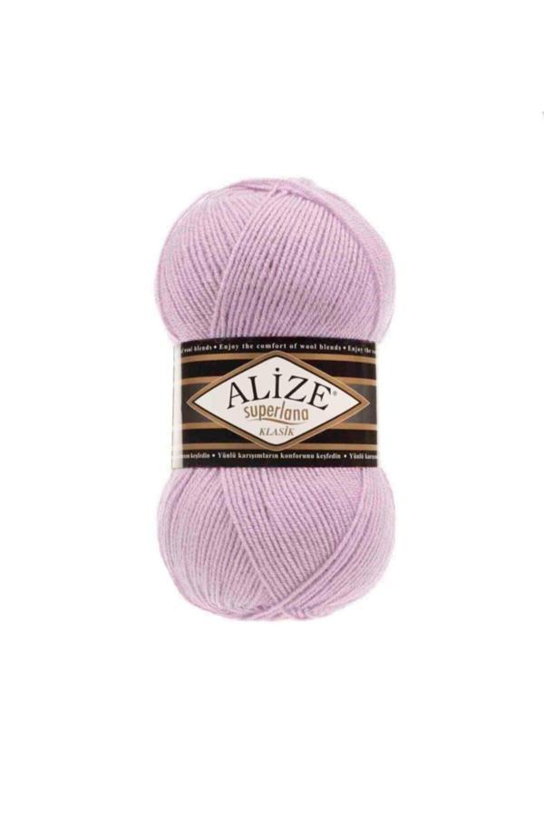 Alize ( 5 Adet ) Superlana Klasik 505 Lila El Örgü Iplikleri Yelek Hırka Ipi Atkı Kazak Ipliği - Image 1