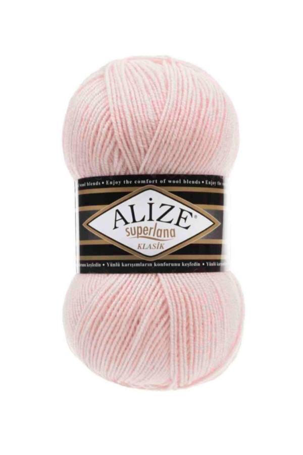 Alize ( 5 Adet ) Superlana Klasik 271 Pembe El Örgü Iplikleri Yelek Hırka Ipi Atkı Kazak Ipliği - Image 1