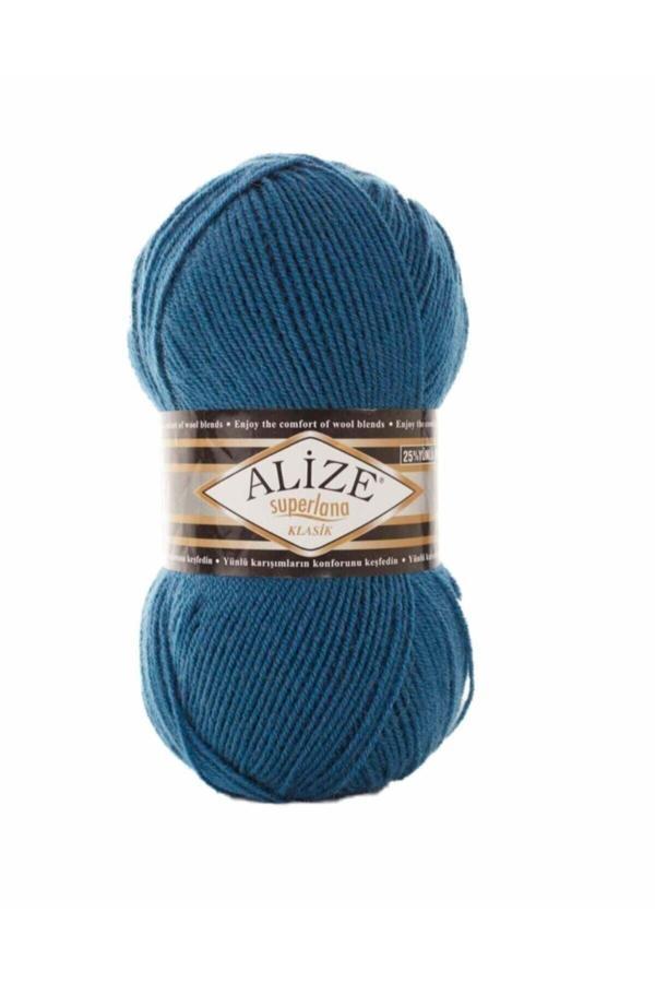 Alize 5 Adet ) Superlana Klasik 403 Liman El Örgü Iplikleri Yelek Hırka Ipi Atkı Kazak Ipliği - Image 1