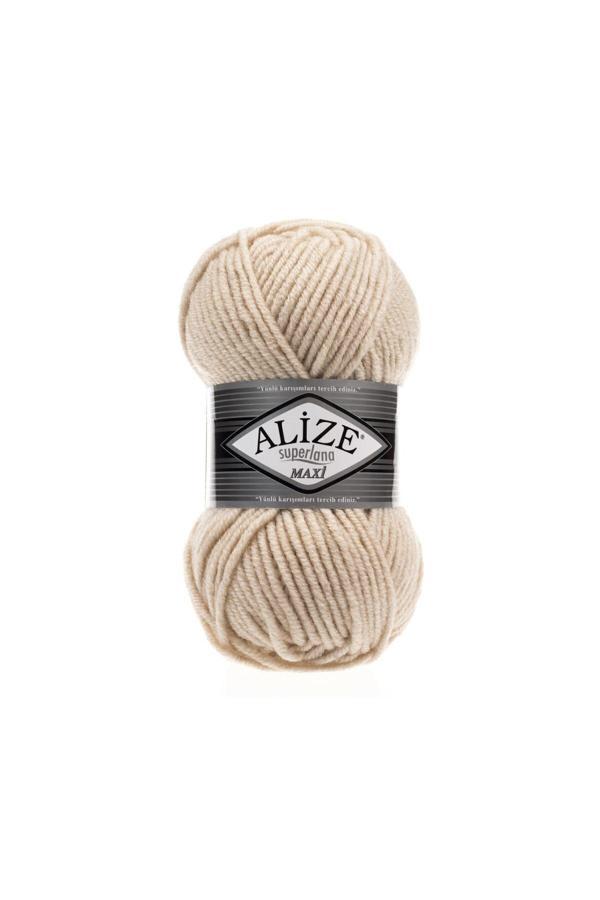 Alize 5 Adet Süperlana Maxi 310 Bal Kalın El Örgü Ipi Maxi Yelek Hırka Ipi Atkı Bere Kazak Ipliği 310 - Image 1