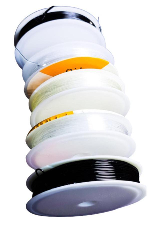 Platin Hediyelik 6 Adet Karışık Esnek Bileklik Ipi Şeffaf Lastik Misina Ipi - Image 1