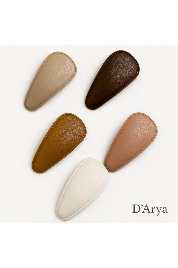 Darya Dd421 Nude Deri Görünümlü Düz Bebek Çocuk Toka Seti (5’Li) - Image 1