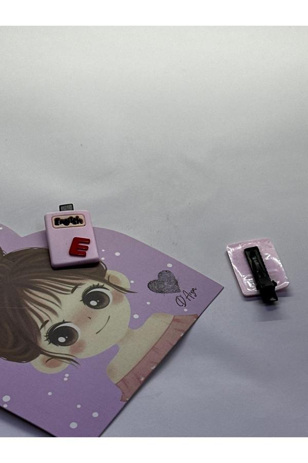 Darya Dd58 Pembe Kırmızı Okul Çocuk Kız Toka - Image 1