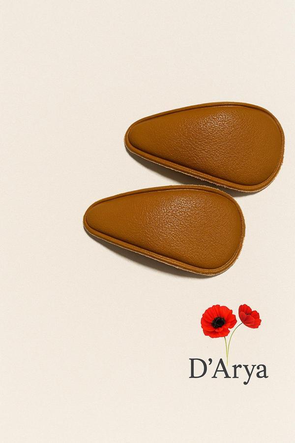 Darya Dd442 Deri Taba / Latte Kahve Damla Çıtçıt Toka Seti - Image 1