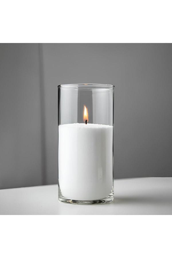 Silindir Cam Vazo Dekoratif El İmalati Orta 29X14 cm - Image 1