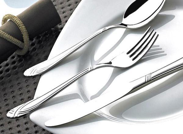 NEHİR YAKUT MODEL TATLI KAŞIK SATENLİ 12 ADET - Image 1