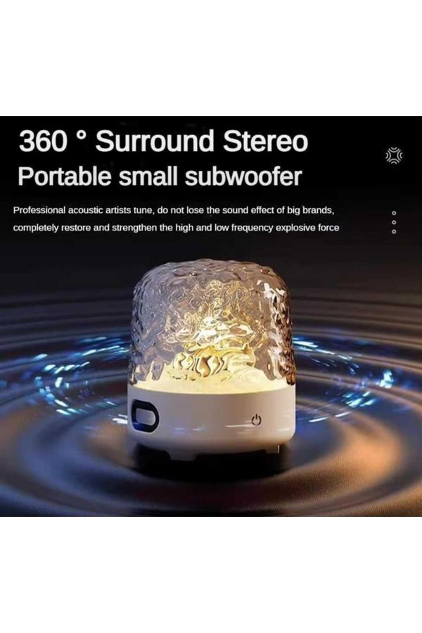 Menuzer Bluetooth Hoparlör Dokunmatik Led Aydınlatma Su Dalgası Atmosfer Işığı Müzik Çalar Uzaktan Kumandalı - Image 1