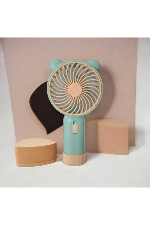 Menuzer Lıght Işıklı Hız Kademeli Mini Fan(Mavi) - Image 1