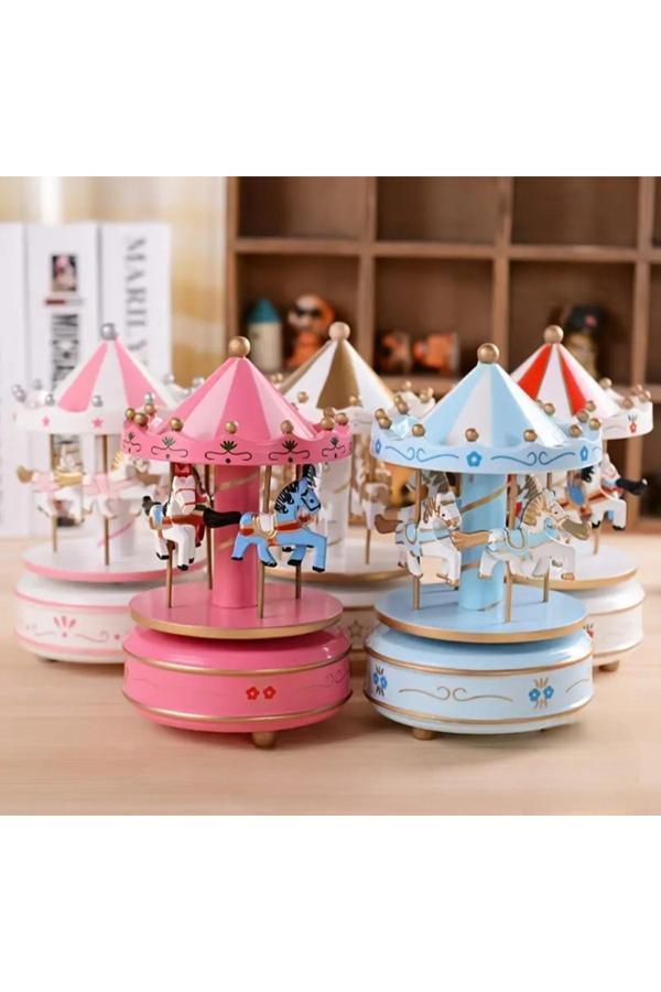 Menuzer Dönme Dolap Atlı Karınca Müzik Kutusu Doğum Günü Hediyesi Ev Yaratıcı Plastik Süs - Image 1