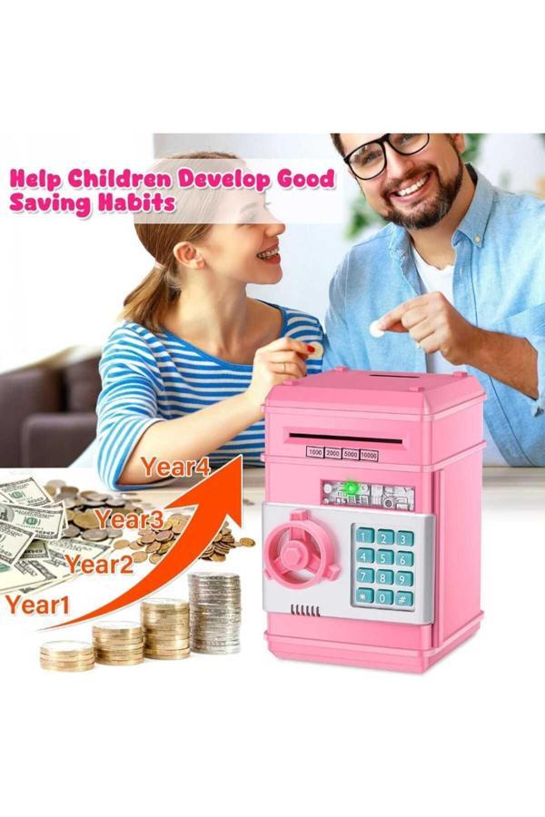 Menuzer Dijital Kumbara Mini Atm Güvenli Para Bankası, Nakit Para Tasarruf Kutusu Çocuklar İÇin Para Kutusu - Image 1