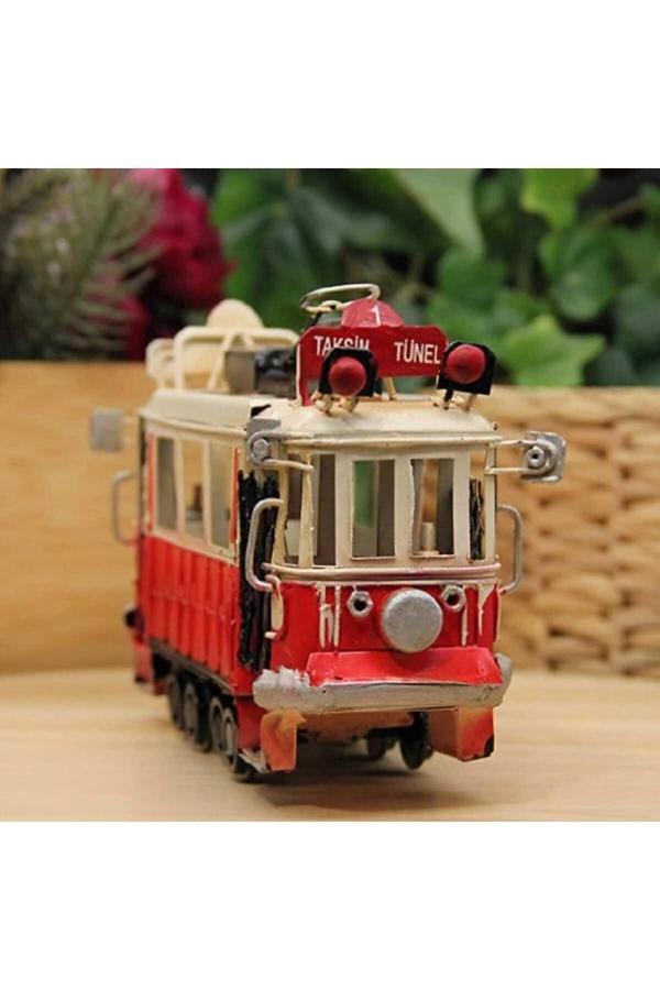 Menuzer Dekoratif Metal Süs Taksim Tramvay - Image 1