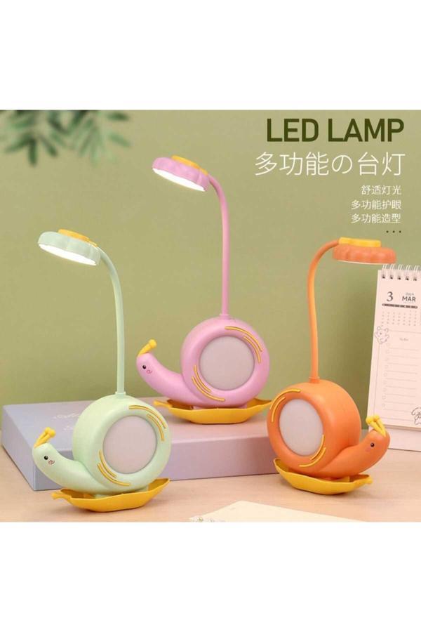 Menuzer Renkli Sevimli Salyangoz Modeli Led Işıklı Çocuk Masa & Gece Lambası - Image 1