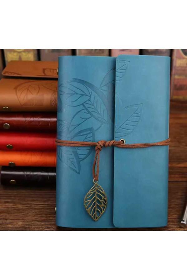 Menuzer Retro Vintage, Deri Kapak, Travel Journal, Doldurulabilir Eskiz Not Defteri, Sketchbook, 130X185Mm - Image 1