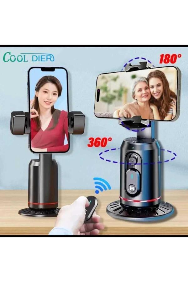 Menuzer Cool Dıer Yeni 360 Dönüş Takip Sabitleyici Monopod Masaüstü Led Aydınlatma Uzaktan Kumandalı - Image 1