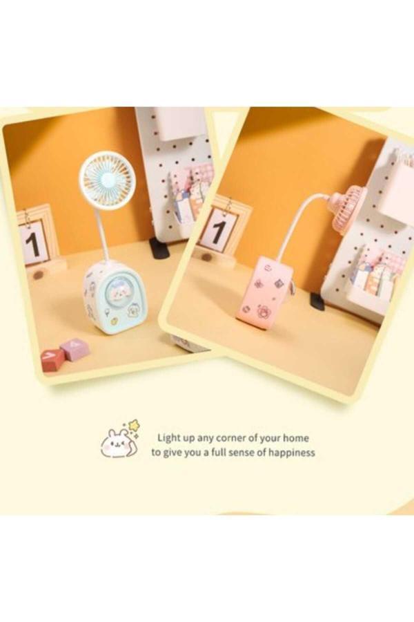 Menuzer Sevimli Hayvan Figürlü Kalemtıraşlı  Rüzgar Fanı - Image 1