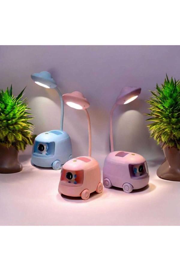 Menuzer Sevimli Araba Tasarımlı Şarj Edilebilir Gece & Masa Lambası - Image 1