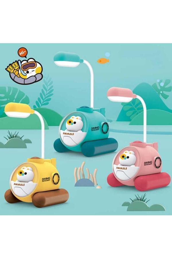 Menuzer Led Masa Lambaları Sevimli Kedi Denizaltı Küçük Masa Lambası Şarj Edilebilir Renkli Gece Lambası - Image 1