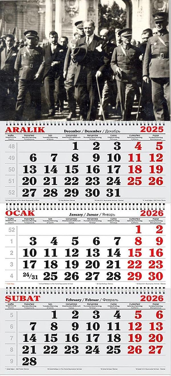 2026 Yılı Gemici Takvimi Atatürk Dolmabahçe Sarayı Önünde - Image 1