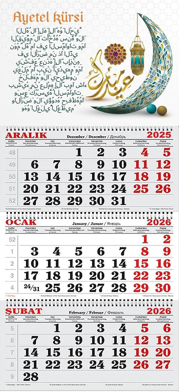 2026 Yılı Gemici Takvimi-Ayetel Kürsi - Image 1