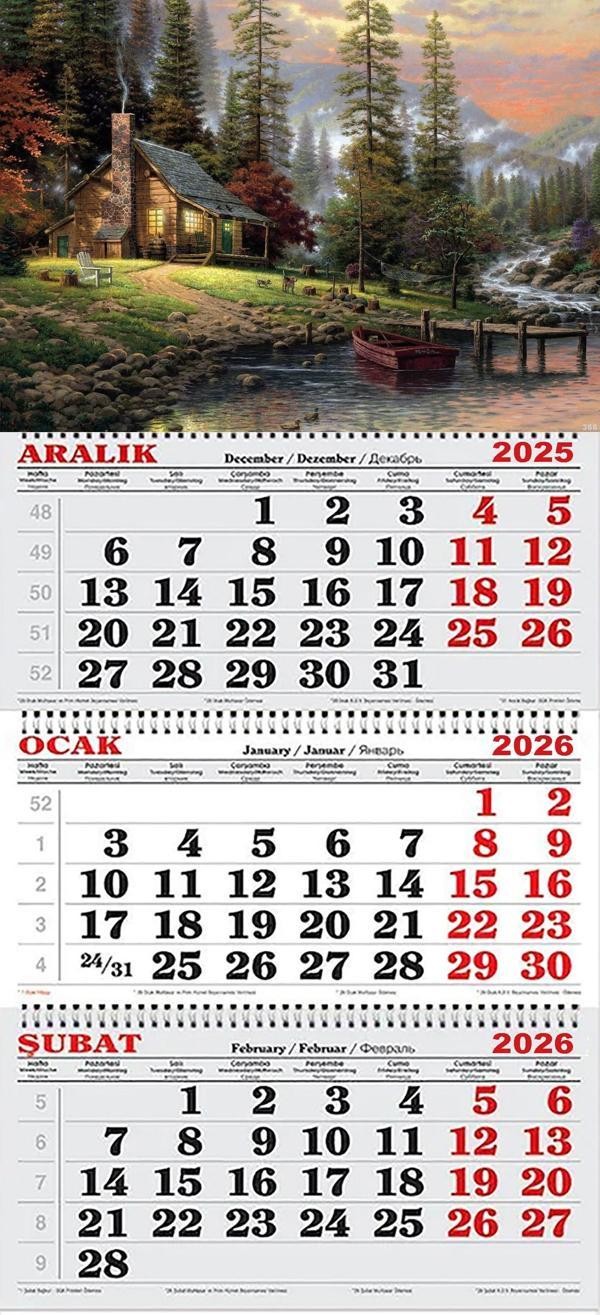 2026 Yılı Gemici Takvimi- Nehir Kenarındaki Kulübe - Image 1