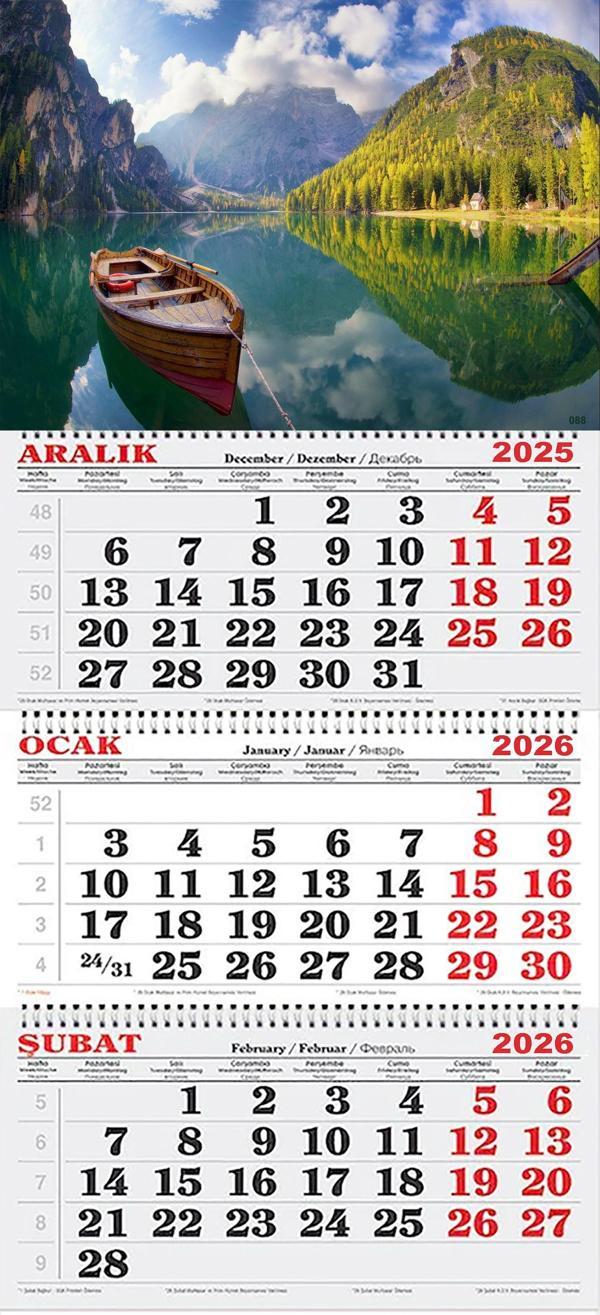 2026 Yılı Gemici Takvimi-Braies Gölü-İtalya - Image 1