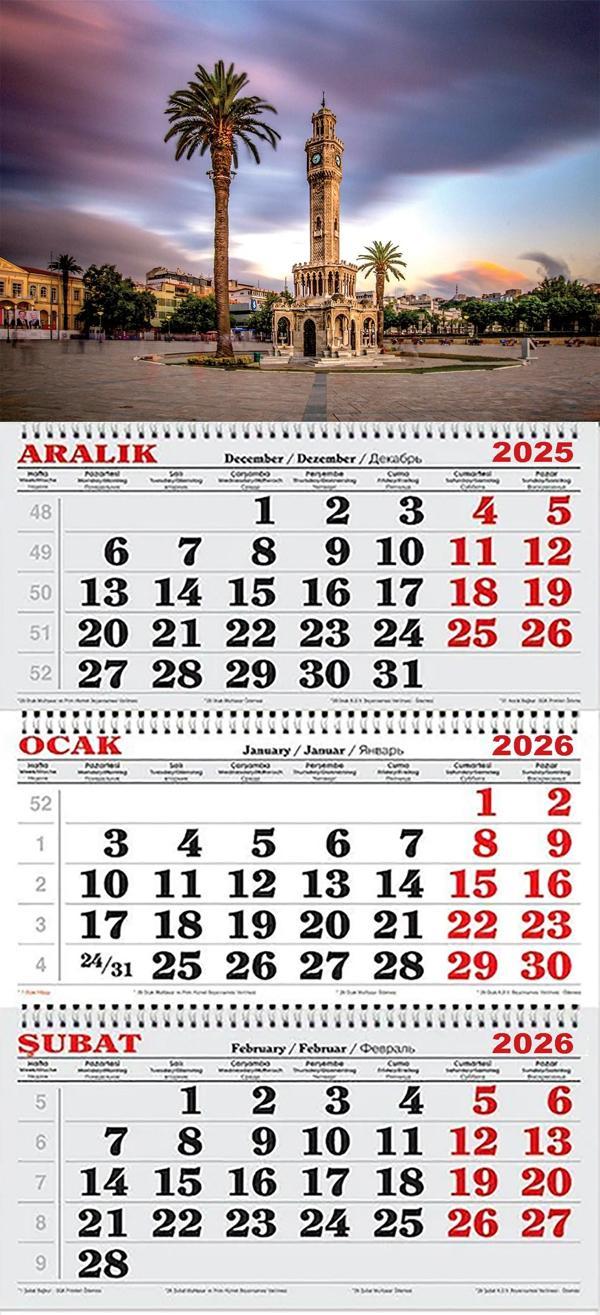 2026 Yılı Gemici Takvimi-İzmir Saat Kulesi - Image 1