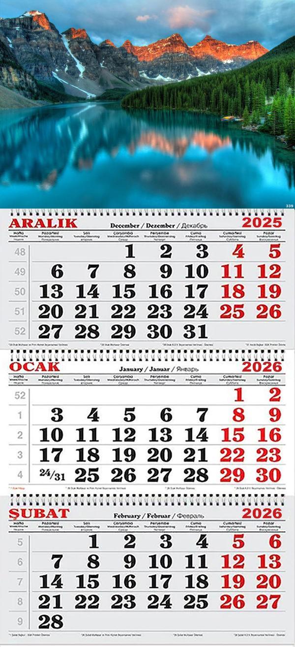 2026 Yılı Gemici Takvimi- Banff Ulusal Parkı ve Rocky Dağları - Image 1