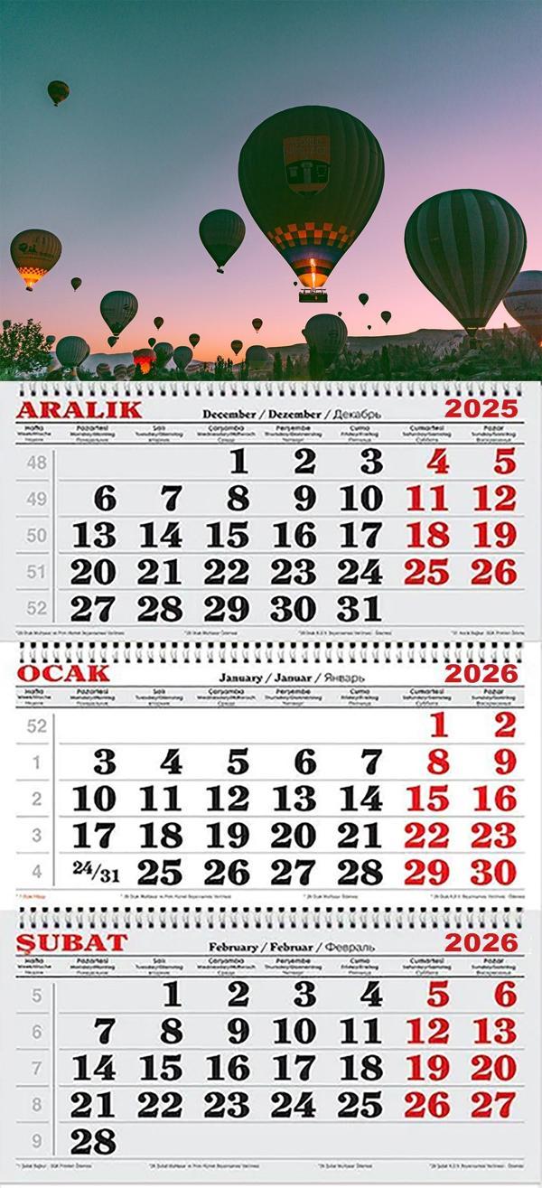  2026 Yılı Gemici Takvimi-SEHER VAKTİ KAPADOKYA - Genç Destek - Image 1