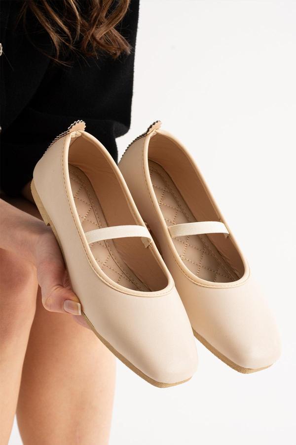 Modafrato AL-113 Lastikli Babet Günlük Kadın Ayakkabı Ev Babeti - Image 1