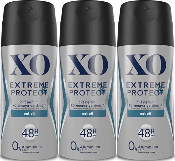 XO Deodorant 150ML Men-Erkek Extreme & Protect (3 Lü Set) - Image 1
