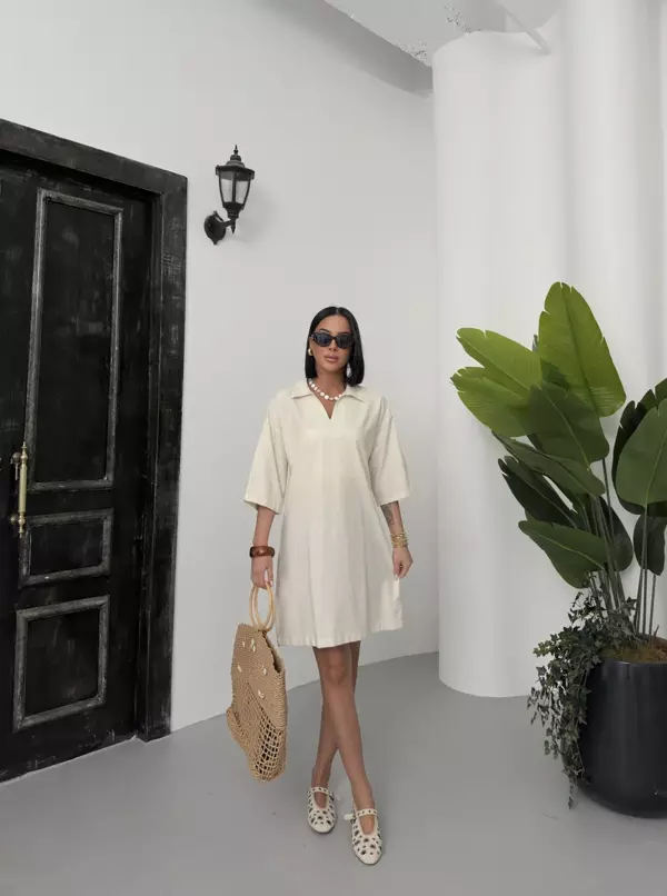 POLO YAKA SADE ELBİSE - Image 1