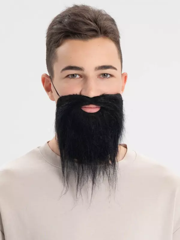 KENPAZAR Siyah Renk Takma Sakal Bıyık Takımı - Image 1