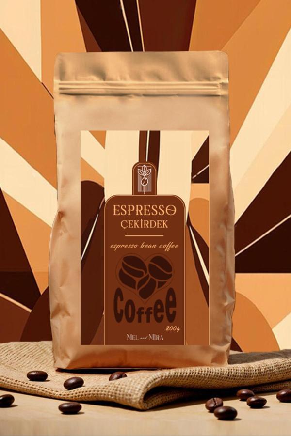 Mel And Mira %100 Arabica Ethiopia Espresso 200G. | Çekirdek Kahve | Odun Ateşi Kavrum | Orta Gövde, Dolgun Tat - Image 1