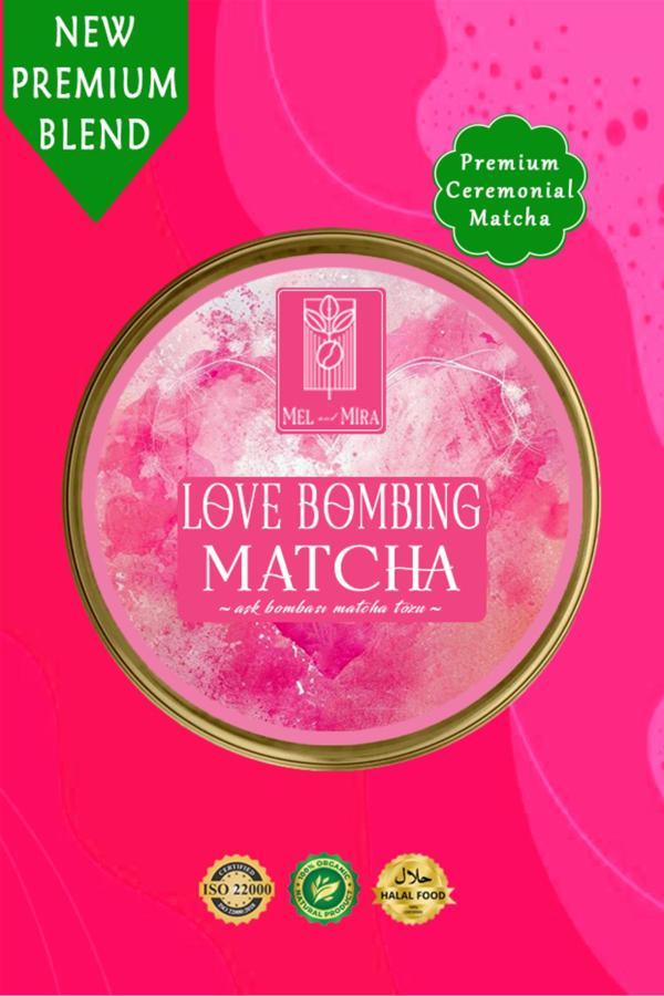Mel And Mira Love Bombing Matcha Powder - Damiana & Ginsengli Matcha Çayı, Destekleyici Özel Karışım - Image 1