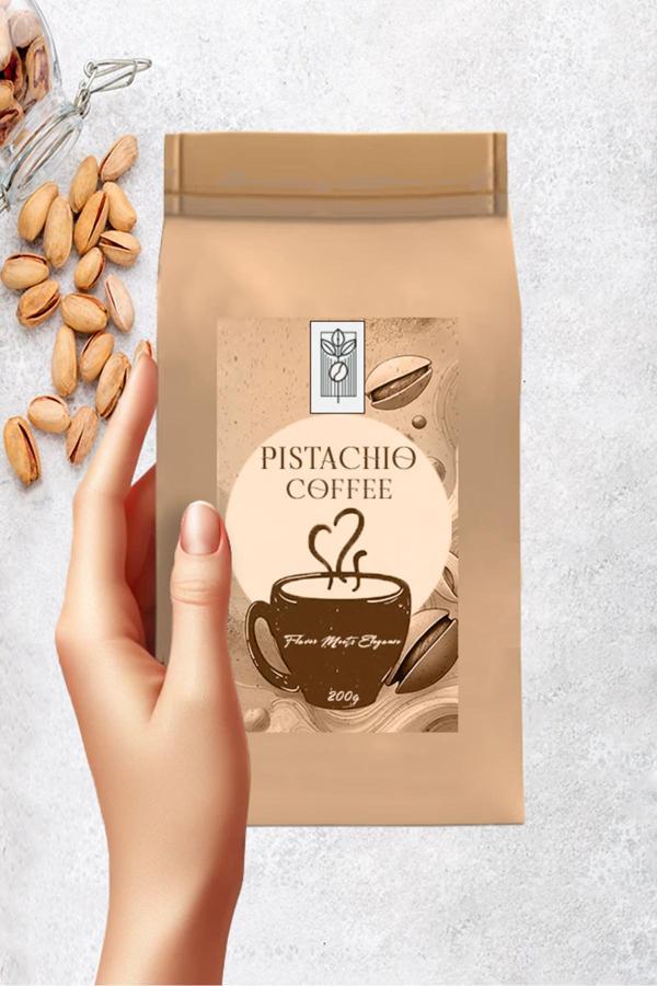 Mel And Mira Pistachio Bean Coffee 200G, Antep Fıstığı Aromalı Çekirdek Kahve - Image 1