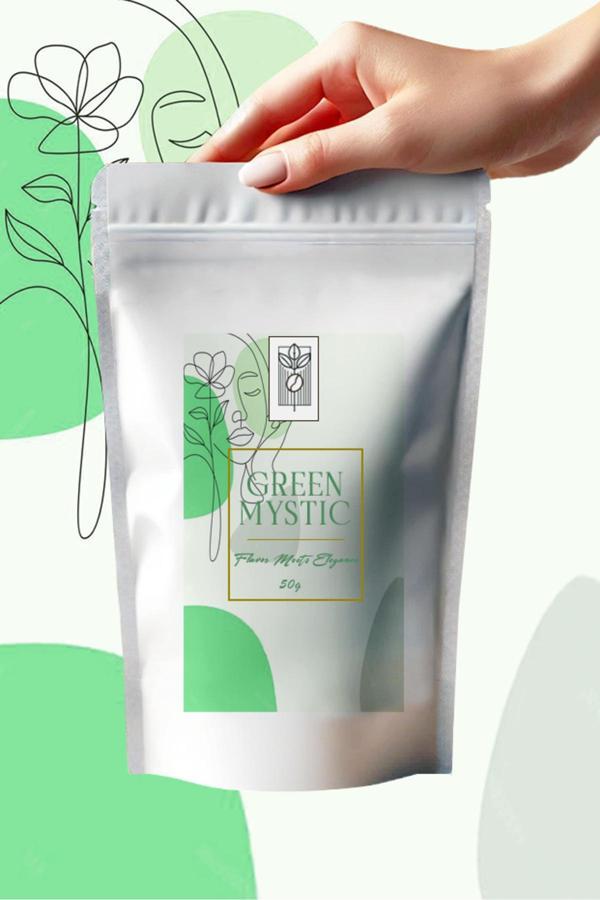 Mel And Mira Special Green Mystic Tea 50G, Özel Karışım Kutsal Fesleğenli Yeşil Çay - Image 1