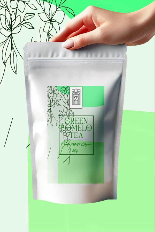 Mel And Mira Special Green Pomelo Tea 50G, Özel Karışım Pomelo Meyveli Yeşil Çay - Image 1