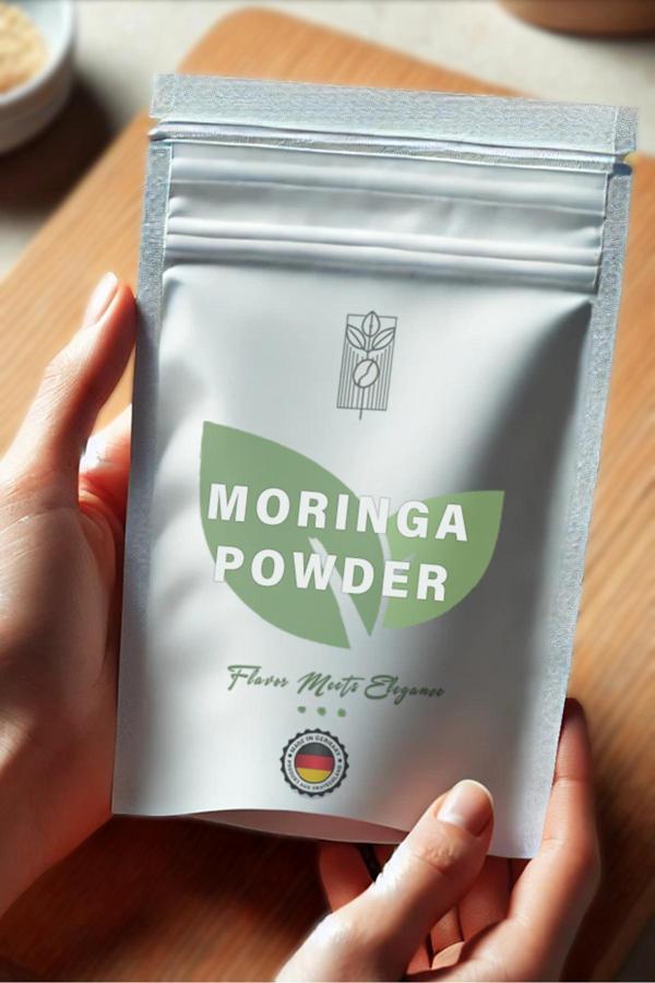 Mel And Mira Organik Moringa Tozu Çayı 50G, Premium Herbal Moringa Powder Tea ( Glutensiz, Vegan, Katkısız ) - Image 1