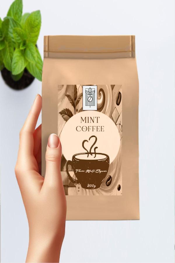 Mel And Mira Mint Bean Coffee 200G, Nane Aromalı Çekirdek Kahve - Image 1