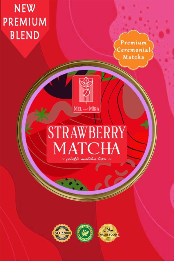 Mel And Mira Çilek Aromalı Matcha Tozu 25G, Strawberry Matcha Powder - Image 1