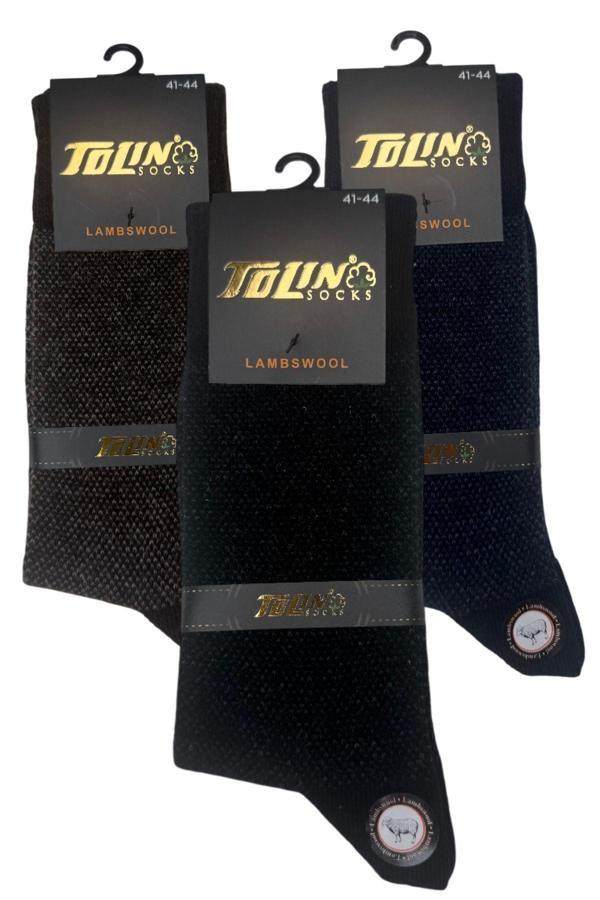 Erkek 3 lü Çorap Yün Lambswool 19602 - Image 1