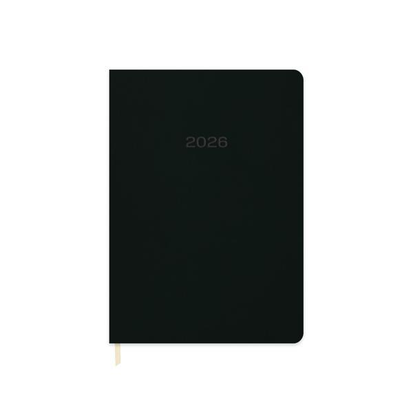 Keskin 2026-16*24 Günlük Termo Deri Ajanda-Siyah - Image 1