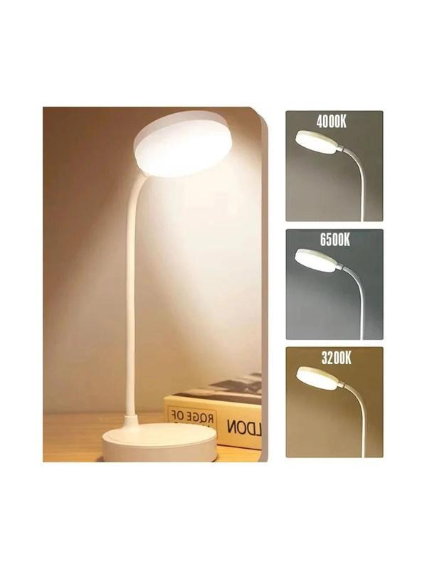 CATA Şarjlı Ledli BERLİN Masa Lambası BEYAZ 3 Renk Işık Abajur (Beyaz 6500k / Kırık Beyaz 4000k / Gü - Image 1