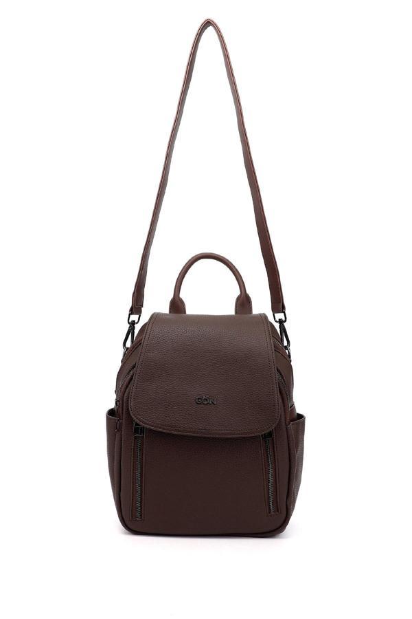 Kadın Kahverengi Omuz ve Sırt Çantası - Image 1