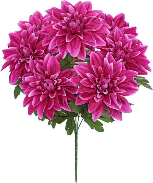 Yapay Çiçek Fuşya 7li Yıldız Çiçeği Demeti 40*30cm - Image 1