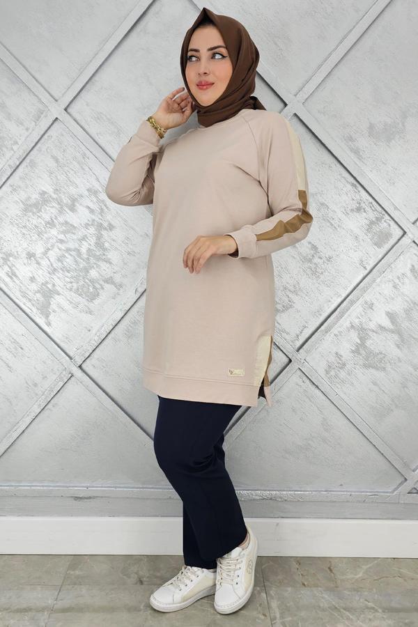 KADIN KOLLARI KOMBİNLİ TESETTÜR TUNİK - Image 1