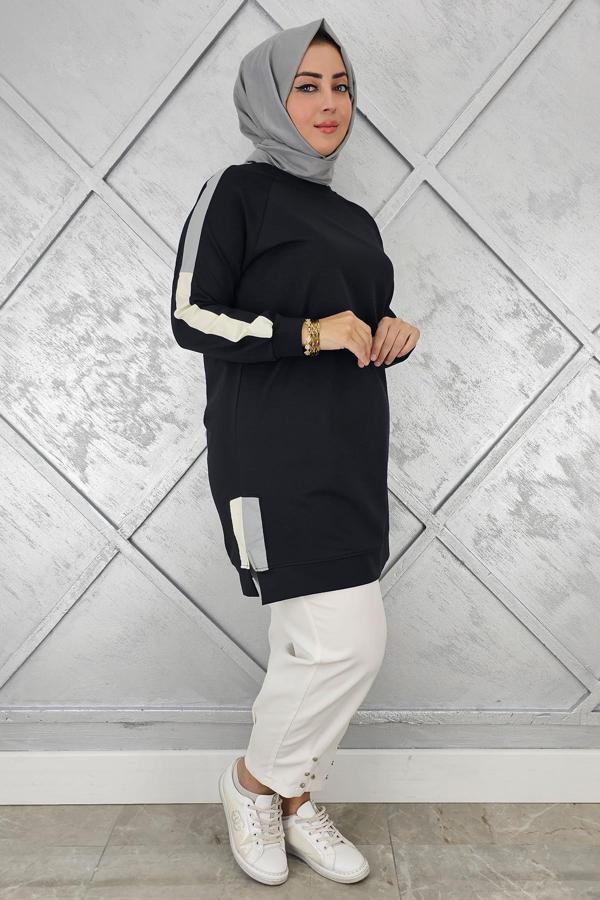 KADIN KOLLARI KOMBİNLİ TESETTÜR TUNİK - Image 1