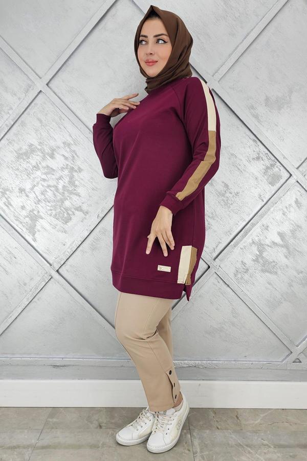 KADIN KOLLARI KOMBİNLİ TESETTÜR TUNİK - Image 1